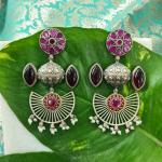 Navrang German Silver Earring_01