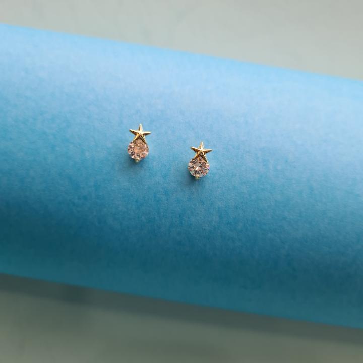 Star with diamond earring