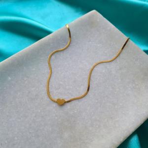 Snake Chain Heart Necklace