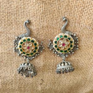 Navrang German Silver Earring_13