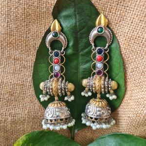 Navrang German Silver Earring_12
