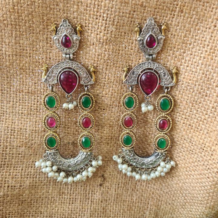 Navrang German Silver Earring_09