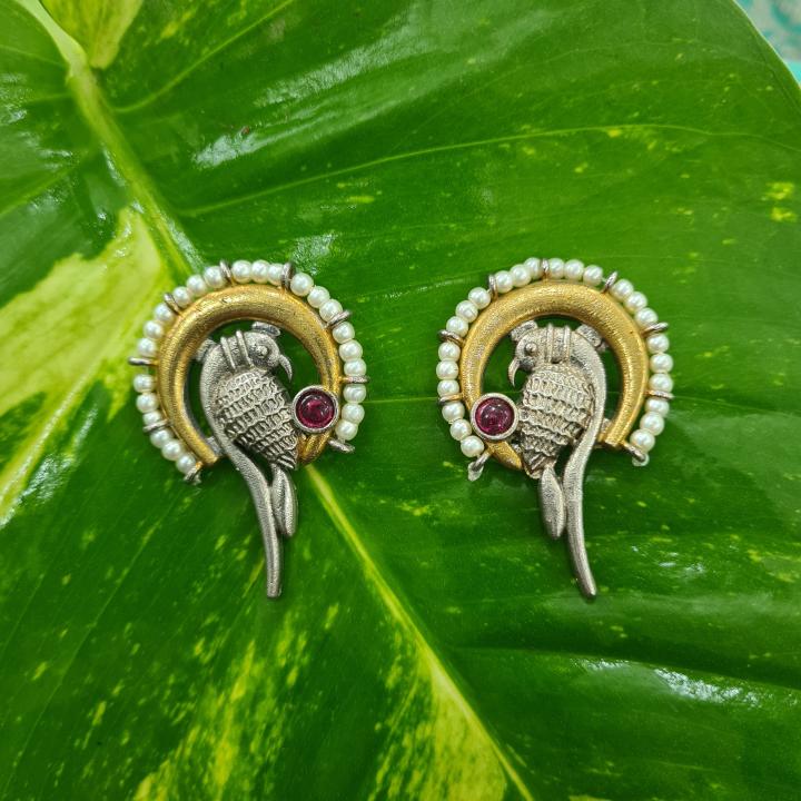 Navrang German Silver Earring_08