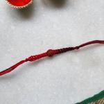 Red And Maroon Rudraksh Rakhi