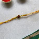 Lime Yellow Rudraksh Rakhi