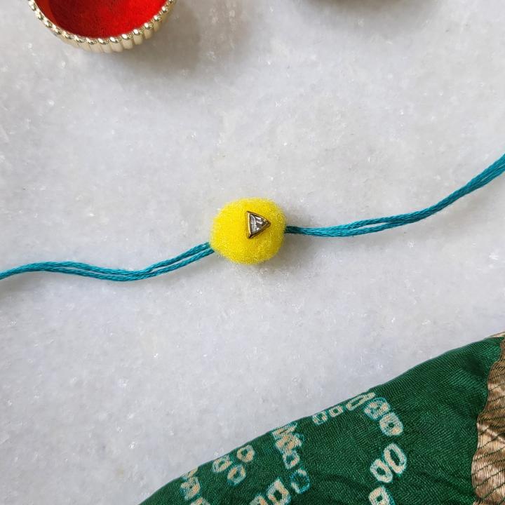 Yellow Gota Rakhi