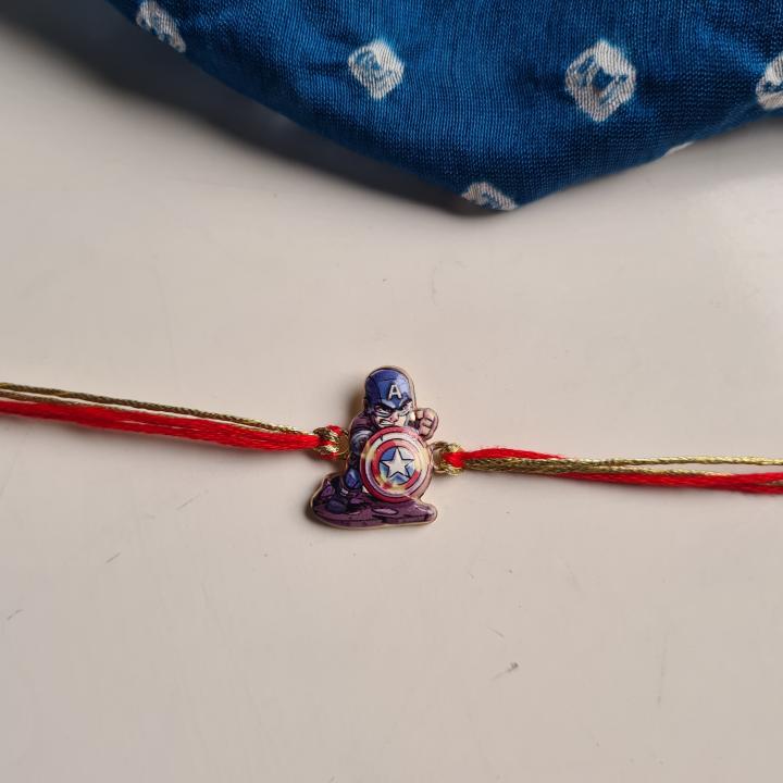 Simple Caption America Rakhi