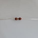 Double Rudraksh White Rakhi