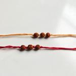 Red 3 Rudhraksh Rakhi