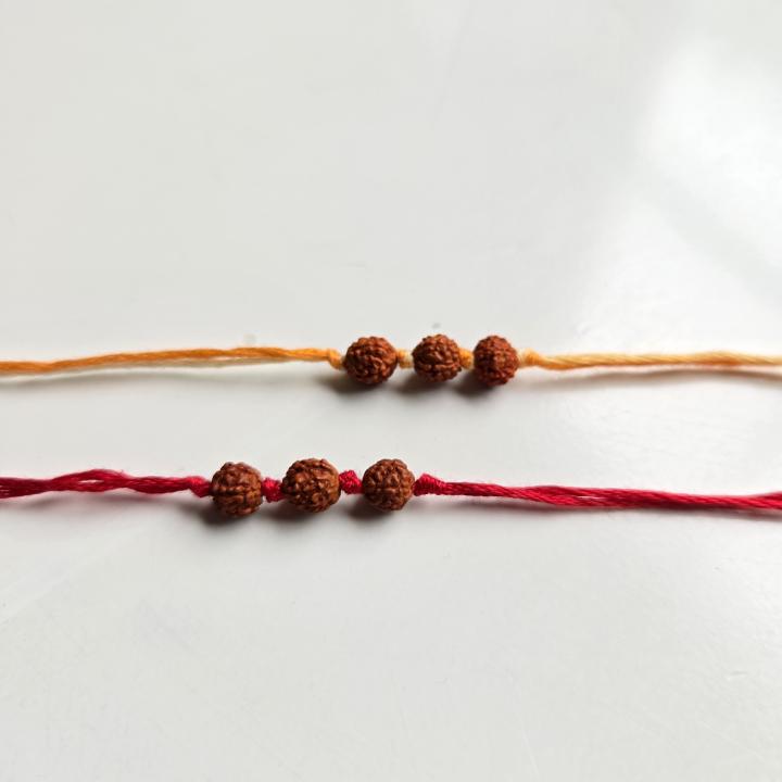 Red 3 Rudhraksh Rakhi