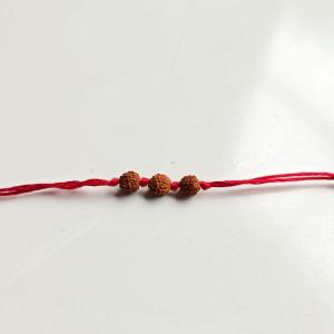 Red 3 Rudhraksh Rakhi