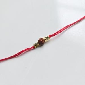 Red Maroon Rudraksh Rakhi