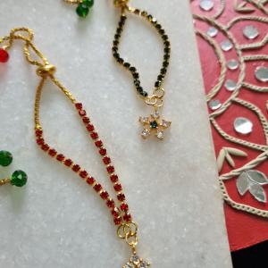 Bracelet style Bhabhi rakhi red