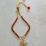 Bracelet style Bhabhi rakhi red