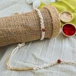 White Rudraksh Rakhi