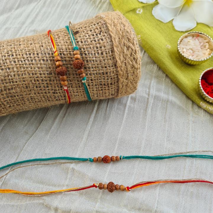 Simple Rudraksh Rakhi 1