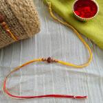 Rudraksh Rakhi with sandal wood beads 2