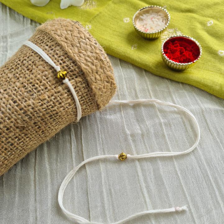 Minimal White Rakhi