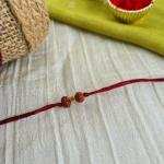 Double Rudraksh Maroon Rakhi