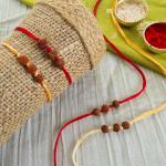 Red 3 Rudhraksh Rakhi