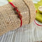 Red 3 Rudhraksh Rakhi