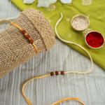 Orange 3 Rudhraksh Rakhi