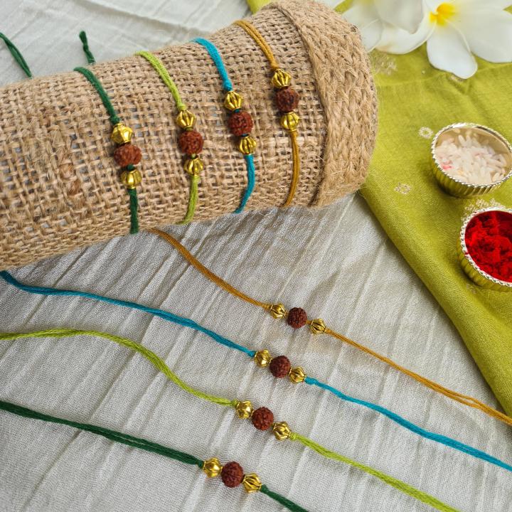 Green Rudraksh Rakhi
