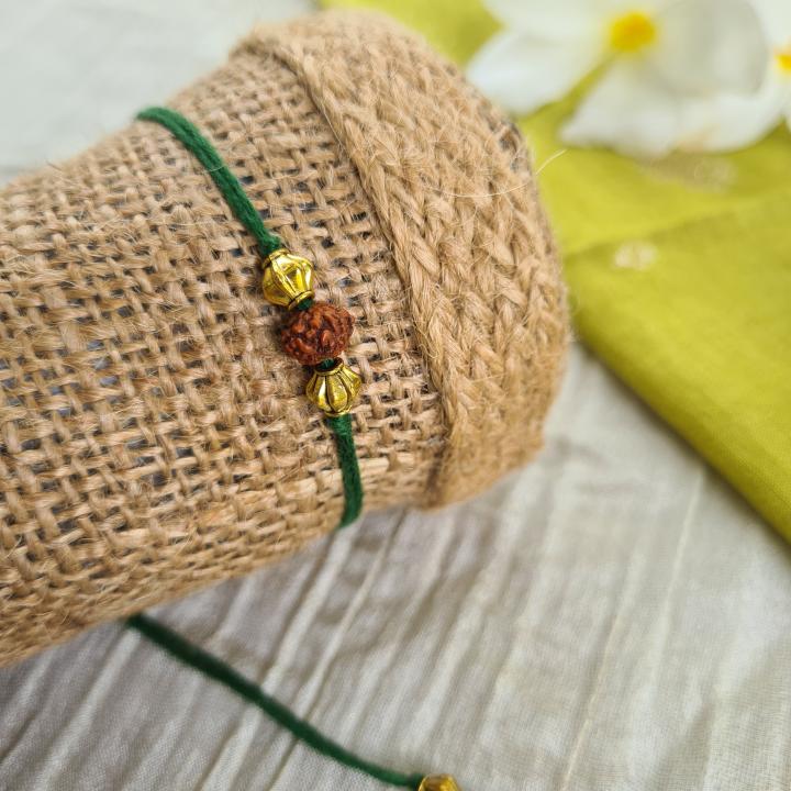 Green Rudraksh Rakhi